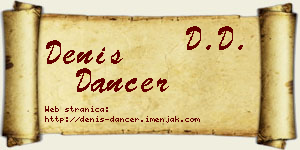 Denis Dancer vizit kartica
